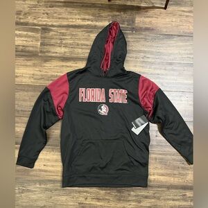 NWT men’s FSU Florida State black hoodie sweatshirt sz L